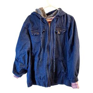 Roaman's Hooded Anorak Denim Jacket